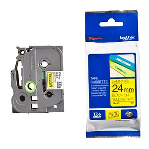 Beschriftungsband TZe-651 TZE651, 24 mm schwarz auf gelb