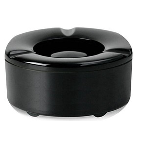 4009085186711 -  Aschenbecher mit Löschkopf schwarz 13x6cm (ØxH) Kunststoff 4009085186711 Head