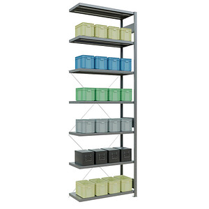 4004514203045 - Gebrüder Schulte - Fachbodenregal Komplettregale MULTIplus250 3000x1000x400mm (Anbauregal) Traglast 250kg