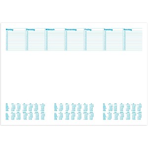 RNK-Verlag Schreibtischunterlage Office - 2024/2025/2026 weiß Papier 48,0 x 33,0 cm, 30 Blatt