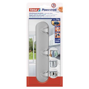 tesa Powerstrips Hakenleiste Klebehaken für max. 3,0 kg, 20,0 x 4,1 cm, 1 St.