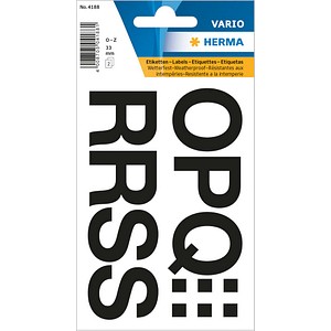 4008705710756 - Buchstaben 33mm O-Z wetterfest sw Folie schwarz 1Bl 1Pack 4008705710756 10 Beutel