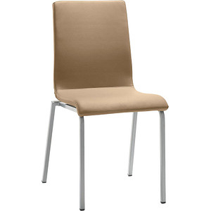 4032376075357 - Besucherstuhl myLIFE hellbraun   silber ohne Armlehnen 4-Fuß-Gestell 4032376075357 Mayer