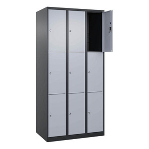 4068427573091 - Schließfachschrank Classic Plus schwarzgrau weißaluminium 080000-303 S10037 9 Schließfächer 900 x 500 x 1850 cm 40684275730 4068427573091 - Schließfachschrank Classic Plus schwarzgrau weißaluminium 080000-303 S10037 9 Schließfächer 900 x 500 x 1850 cm 40684275730