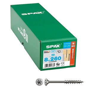 4003530257384 - Universalschrauben T40 Senkkopf Edelstahl A2 0197000802605 8 mm x 260 mm 4003530257384 50 Stück