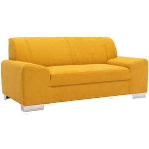 DOMO Collection 2-Sitzer Sofa Alisson mango silber Stoff 164,0 x 83,0 x 75,0 cm, 1 St.