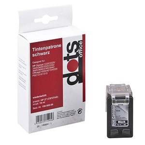 dots schwarz Tintenpatrone ersetzt HP 27 (C8727AE) dots schwarz Tintenpatrone ersetzt HP 27 (C8727AE)