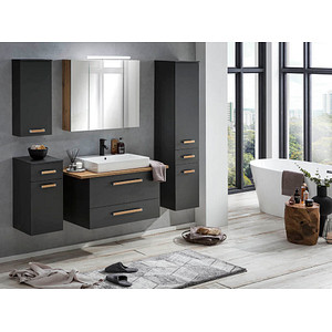 4027181110089 - Waschbecken mit Unterschrank Duo anthrazit eiche landhaus 1652 x 500 x 615 cm 4027181110089 MÖBELPARTNER 4027181110089 - Waschbecken mit Unterschrank Duo anthrazit eiche landhaus 1652 x 500 x 615 cm 4027181110089 MÖBELPARTNER