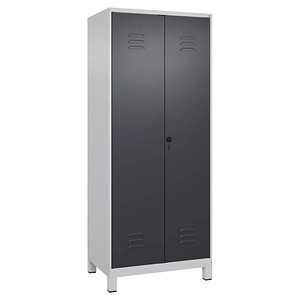 4066681617933 - Putzmittelschrank Classic Plus 080110-02-S10008 anthrazitgrau lichtgrau 800 x 500 x 1950 cm aufgebaut 4066681617933 C+P-Möb