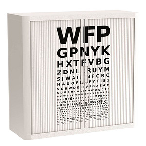 PAPERFLOW easyOffice Business Rollladenschrank 61226 2 Fachböden 110,0 x 41,5 x 104,0 cm