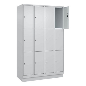 4066681685192 - Schließfachschrank Classic PLUS lichtgrau 080020-403 S10009 12 Schließfächer 1200 x 500 x 1950 cm 4066681685192 C+P-Möbel
