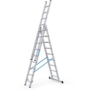 4003866448395 - Zarges - Gebördelte Mehrzweckleiter 3-teilig Skymaster dx 3 x 9 Sprossen (44839)