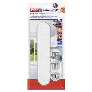 tesa Powerstrips Hakenleiste Klebehaken für max. 3,0 kg, 20,0 x 4,1 cm, 1 St.
