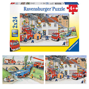 4005556088515 - Bei der Feuerwehr Puzzle 2 x 24 Teile