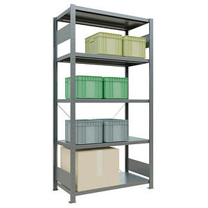 4004514202857 - Schulte Lagertechnik - Fachbodenregal Komplettregale MULTIplus250 2000x1000x500mm (Grundregal) Traglast 250kg