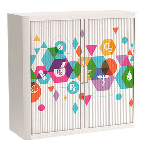 PAPERFLOW easyOffice Business Rollladenschrank 62134 2 Fachböden 110,0 x 41,5 x 104,0 cm