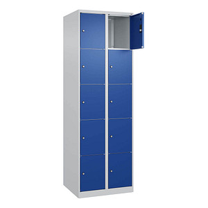 4067521350607 - Schließfachschrank Classic Plus enzianblau lichtgrau 080000-205 S10003 10 Schließfächer 600 x 500 x 1850 cm 4067521350607 C