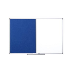 Bi-Office Whiteboard-Pinnwand MAYA KOMBI 60,0 x 45,0 cm Textil blau