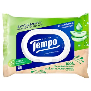 7322540907520 - Toilettenpapier feucht Sanft & Sensitiv Aloe Vera 836194 1-lagig weiß 42 Blatt 7322540907520 42 Stück