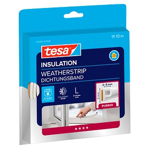 Tesa P-Profil Fensterdichtungsband weiß 9mm x 10m für 2-5mm Spalten