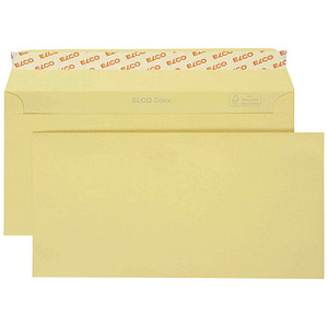 ELCO Briefumschläge Color DIN lang ohne Fenster hellchamois haftklebend 25 St.