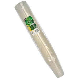 4002911161753 - PLA Becher Pure Volumen 04 l nur für Kaltgetränke mit Füllstrich & Schaumrand Ø 95 x H 132 mm glasklar 70 Stück