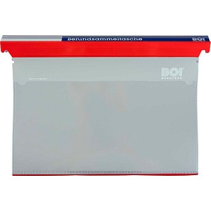 BOI Patienten-Dokumentations-Hängemappe Kunststoff rot DIN A4 1x 2 Ringe, Q-Mechanik, 10 St.