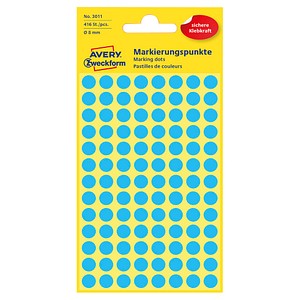 AVERY Zweckform Klebepunkte 3011 blau Ø 8,0 mm