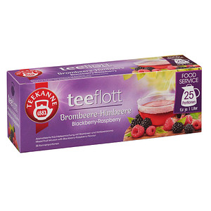 TEEKANNE teeflott Brombeere-Himbeere Tee 25 Portionen