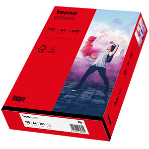 tecno Kopierpapier colors intensivrot DIN A4 120 g/qm 250 Blatt