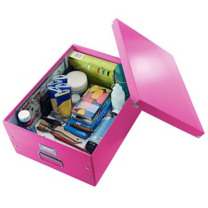 4002432103812 - Aufbewahrungsbox Click & Store WOW 6045-00-23 36 Liter mit Deckel für A3 außen 482x399x200mm Karton pink metallic 4002432103
