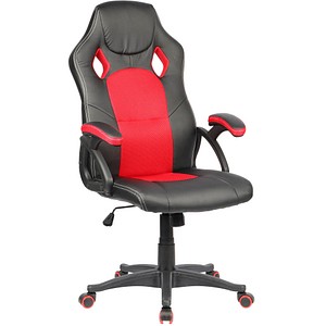 Gaming Stuhl Xanos 60002 rot, schwarz Kunstleder