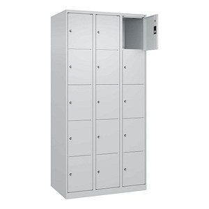 CP Schließfachschrank Classic Plus lichtgrau 080000-305 S10008, 15 Schließfächer 90,0 x 50,0 x 185,0 cm