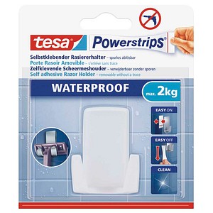 tesa WATERPROOF Large Rasierer Klebehaken für max. 2,0 kg, 2,0 x 5,0 cm, 1 St.