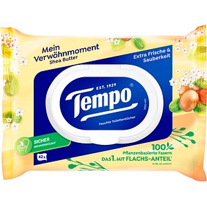 7322540950595 - Toilettenpapier feucht Mein Verwöhnmoment Avocado Shea Butter 836228 1-lagig weiß 42 Blatt 7322540950595 42 Tuch