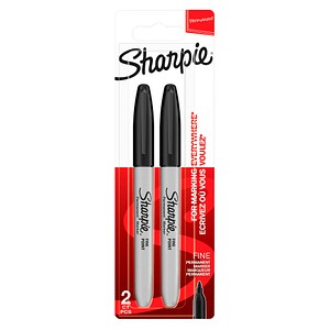 Sharpie Permanent Marker | Marker Stifte mit feiner Spitze | schwarz | 2 Stück