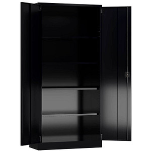 4061815607163 - Stahlschrank ClassiX X-530359 tiefschwarz 920 x 500 x 1945 cm aufgebaut  4061815607163 LÜLLMANN