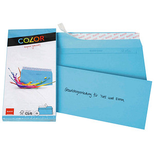 7610425328103 -  Briefumschläge Color DIN lang ohne Fenster intensivblau haftklebend 7610425328103 ELCO 25 Stück