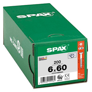 SPAX® Universalschrauben T30 Senkkopf WIROX 6 mm x 60 mm, 200 St.