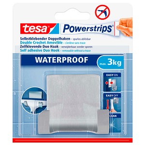 tesa WATERPROOF Doppel Klebehaken für max. 3,0 kg, 2,0 x 5,0 cm, 1 St.