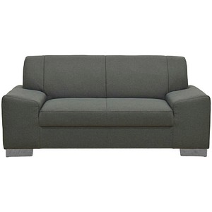 DOMO Collection 2-Sitzer Sofa Alisson grau silber Stoff 164,0 x 83,0 x 75,0 cm, 1 St.