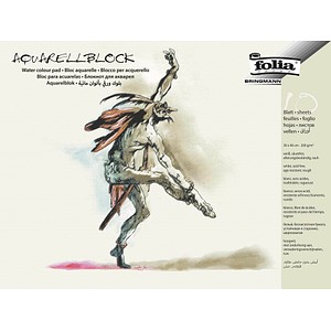 4001868083330 - Folia Aquarellblock in Weiß - 10 Blatt - (L)40 x (B)20 cm