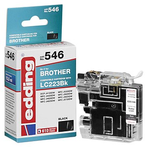 edding EDD-546  schwarz Druckerpatrone kompatibel zu brother LC-223BK