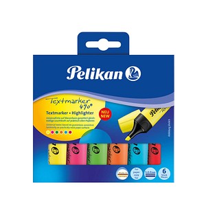 4012700814067 - Textmarker 490 814065 Etui 6-farbig sortiert 12-5mm Keilspitze 4012700814067 6 Stück