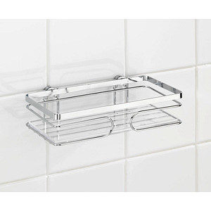 4008838204092 - Duschablage WENKO Premium Regale Gr B H T 135 cm x 65 cm x 24 cm silberfarben (glänzend) Duschzubehör Regale 1 Etage