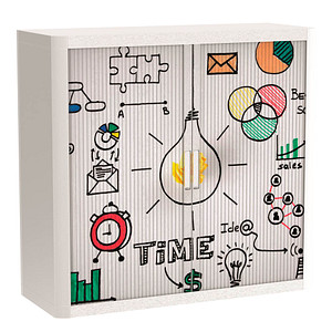 PAPERFLOW easyOffice Business Rollladenschrank 62224 2 Fachböden 110,0 x 41,5 x 104,0 cm