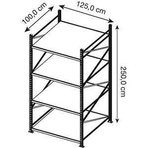 3612971051973 - Schwerlastregal EPSIVOL ARZ2512104DAOM014 lichtgrau graphitgrau 1250 x 1000 x 2500 cm 3612971051973 - Schwerlastregal EPSIVOL ARZ2512104DAOM014 lichtgrau graphitgrau 1250 x 1000 x 2500 cm