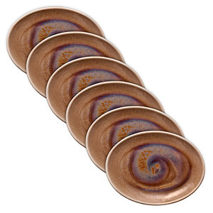 4029793461634 - 6 HEART & SOUL Servierplatten Perfect Match Oyster braun 250 x 190 cm 4029793461634 HEART & SOUL 6 Stück