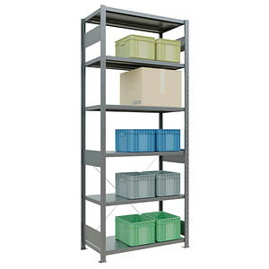 4004514202895 - Gebrüder Schulte - Fachbodenregal Komplettregale MULTIplus250 2500x1000x500mm (Grundregal) Traglast 250kg