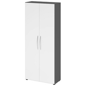 4032062305331 - HAMMERBACHER Aktenschrank 4100 V4100 G W BM grafit weiß 4 Fachböden 800 x 346 x 1880 cm